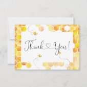 小さなミツバチの赤ちゃんシャワーサンキューカード サンキューカード (正面)
