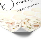 小さなミツバチの赤ちゃんシャワー飲料 ポスター (角)