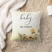 小さなミツバチの赤ちゃんシャワー クッション (ブランケット)