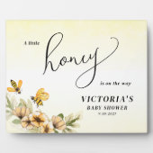 小さなミツバチの赤ちゃんシャワー フォトプラーク (正面)