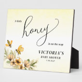 小さなミツバチの赤ちゃんシャワー フォトプラーク (側面)
