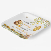 小さなミツバチの赤ちゃんシャワー ペーパープレート (傾斜あり)