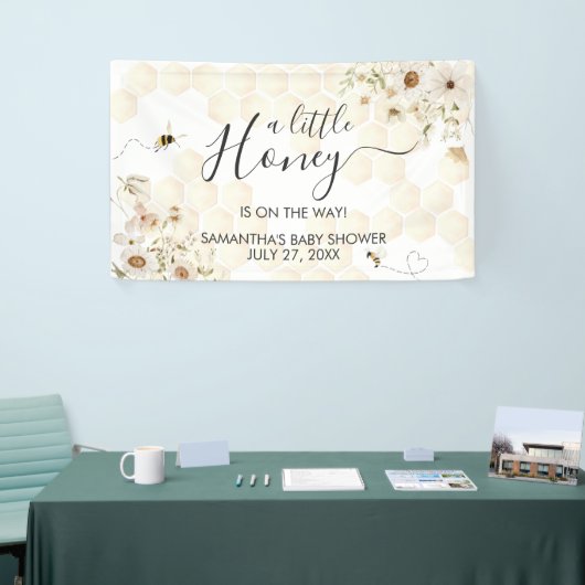 小さなミツバチの赤ちゃんシャワー 横断幕 (トレードショー)