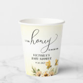 小さなミツバチの赤ちゃんシャワー 紙コップ (裏面)