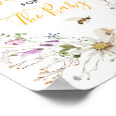 小さなミツバチの野離れ花よ ポスター (角)