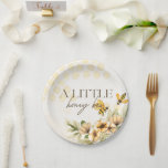 小さなミツバチ春赤ちゃんシャワー ペーパープレート<br><div class="desc">お食べ物を与え友達と愛し素晴らした人の水の色のストーリーブックの（昆虫）マルハナバチ紙プレート。このデザインは、ハネコブ、フローラ組成物、甘い（昆虫）マルハナバチを特徴とする。</div>