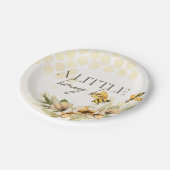 小さなミツバチ春赤ちゃんシャワー ペーパープレート (アングル)