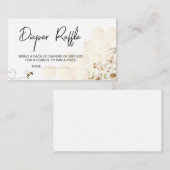 小さなミツバチ赤ちゃんシャワーおむつラッフル エンクロージャーカード (正面/裏面)