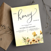 小さなミツバチ赤ちゃんシャワー招待状