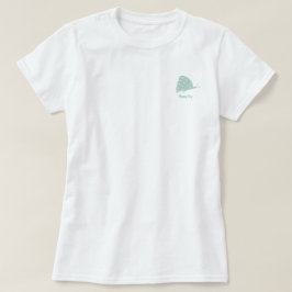 小さなミニマリストの緑の蝶のTシャツ Tシャツ