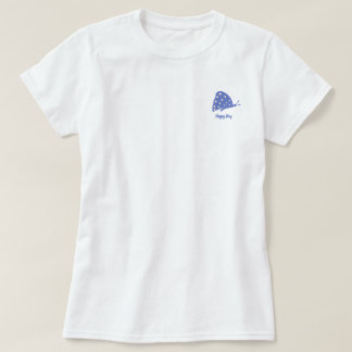 小さなミニマルブルーバタフライTシャツ Tシャツ
