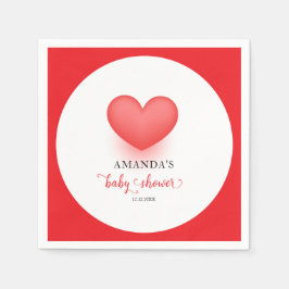小さなミニマル恋人のバレンタインデーシャワー スタンダードカクテルナプキン