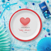 小さなミニマル恋人のバレンタインデーシャワー ペーパープレート (パーティー)