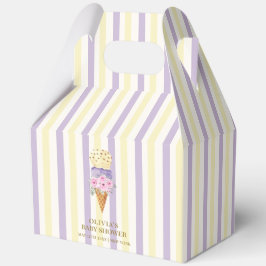 小さなミニマル花スクープアイスクリーム赤ちゃんシャワー フェイバーボックス