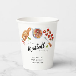小さなミートボールイタリアン食べ物ベビーシャワー 紙コップ