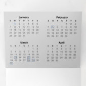 小さなメキシコのカレンダー2024休日 三つ折りプログラム (内部最初)