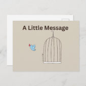 小さなメッセージのはがき ポストカード (正面/裏面)