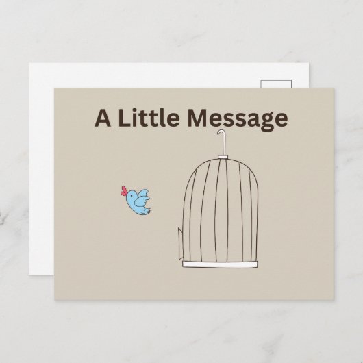 小さなメッセージのはがき ポストカード (正面/裏面)