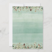 小さなメリークリスマスのクロースライン赤ちゃんシャワー 招待状 (裏面)