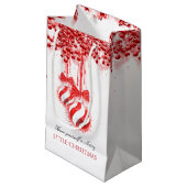 小さなメリークリスマスの水の色のスプラッシュ スモールペーパーバッグ (正面アングル)