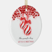 小さなメリークリスマスの水の色のスプラッシュ セラミックオーナメント (右)