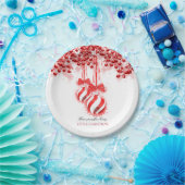 小さなメリークリスマスの水の色のスプラッシュ ペーパープレート (パーティー)