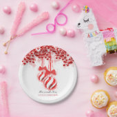 小さなメリークリスマスの水の色のスプラッシュ ペーパープレート (パーティー)