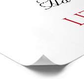 小さなメリークリスマスの水の色のスプラッシュ ポスター (角)