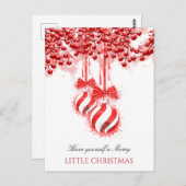 小さなメリークリスマスの水の色のスプラッシュ ポストカード (正面/裏面)