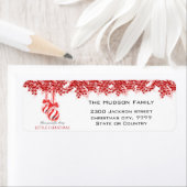 小さなメリークリスマスの水の色のスプラッシュ ラベル (インサイチュ)