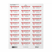 小さなメリークリスマスの水の色のスプラッシュ ラベル (フルシート)