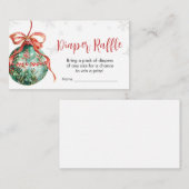 小さなメリークリスマスの赤ちゃんシャワーおむつラッフル エンクロージャーカード (正面/裏面)