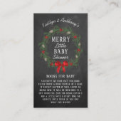 小さなメリークリスマスの赤ちゃんシャワーベビー エンクロージャーカード (正面)