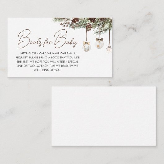 小さなメリークリスマスの赤ちゃんシャワーベビー エンクロージャーカード (正面/裏面)