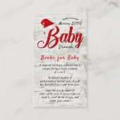 小さなメリークリスマスの赤ちゃんシャワーベビー エンクロージャーカード (正面)
