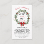 小さなメリークリスマスの赤ちゃんシャワーベビー エンクロージャーカード (正面)
