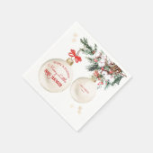 小さなメリークリスマスの赤ちゃんシャワーモダン スタンダードカクテルナプキン (角)