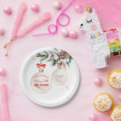 小さなメリークリスマスの赤ちゃんシャワーモダン ペーパープレート (パーティー)