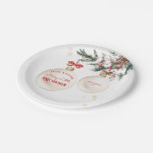 小さなメリークリスマスの赤ちゃんシャワーモダン ペーパープレート (アングル)