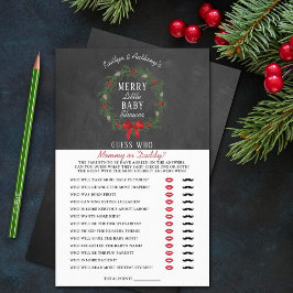 小さなメリークリスマスの赤ちゃんシャワー推測誰がゲーム