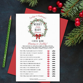 小さなメリークリスマスの赤ちゃんシャワー推測誰がゲーム