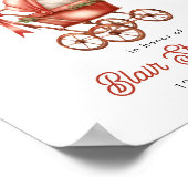 小さなメリークリスマスの赤ちゃんシャワー歓迎サイン ポスター (角)