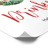 小さなメリークリスマスの赤ちゃんシャワー飲料 ポスター (角)