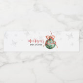 小さなメリークリスマスの赤ちゃんシャワー ペットボトルラベル (シングルラベル)