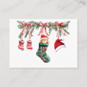 小さなメリークリスマスカード用のベビー エンクロージャーカード (裏面)