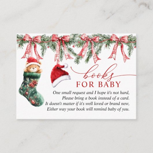 小さなメリークリスマスカード用のベビー エンクロージャーカード (正面)