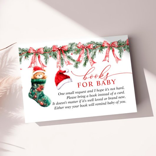 小さなメリークリスマスカード用のベビー エンクロージャーカード