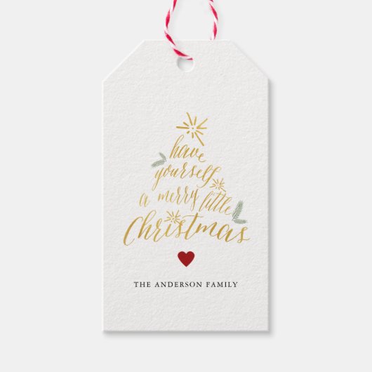 小さなメリークリスマスギフトタグ ギフトタグ (正面)