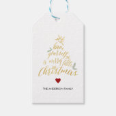 小さなメリークリスマスギフトタグ ギフトタグ (正面)