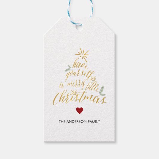 小さなメリークリスマスギフトタグ ギフトタグ (正面)